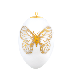 Osterei, Schmetterling, gold, H 5 cm