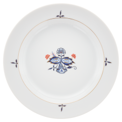 Suppenteller, Form "No 41", Noble Blue, Blütenzweige, Doppelblatt, Ø 23 cm