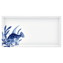 Sushi platter, Shape "MEISSEN® Cosmopolitan", "Blue Treasures", Fish, L 27 cm