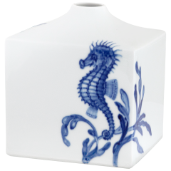 Vase, Form "MEISSEN® Cosmopolitan", "Blue Treasures", Seepferdchen, H 13 cm