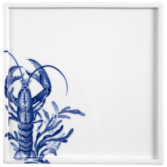 Platte, Form "MEISSEN® Cosmopolitan", "Blue Treasures", Hummer, 25 x 25 cm