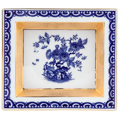 Vide-poches-Schale "Blaue indische Blumenmalerei", 21 x 18,5 cm