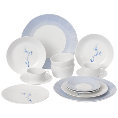 Starter-Set, 14-tlg. für 2 Personen, Form "MEISSEN® Cosmopolitan", Blue Orchid, Mesh blau