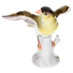 Vogel Zeisig, Bunt staffiert, H 10 cm