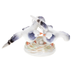 Vogelgruppe Tauben, Bunt staffiert, H 5,5 cm