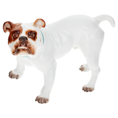 Hund Bulldogge, Bunt staffiert, H 7 cm