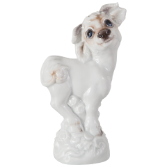 Chinesisches Jahrestier Kuh, Bunt staffiert, H 13 cm