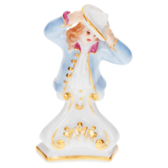 Schach, Büstenspiel Bauer, Bunt und gold staffiert