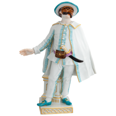 Brighella, Bunt und gold staffiert