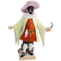 Dottore, Bunt und gold staffiert