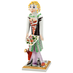 Gardener girl with watering can, H 18 cm