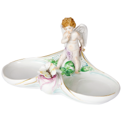 Schreibzeug mit Amor, 13 x 26 cm