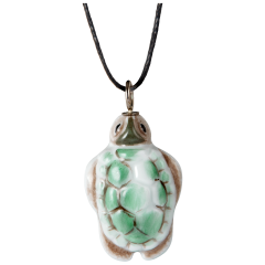 Anhänger "Natur leicht" Halbrelief Schildkröte, 3,6 x 2 cm