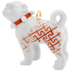 Hund Mopsanhänger, 3,4 x 3,5 cm