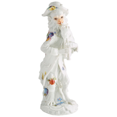 Monkey Orchestra Bagpiper, Fruit painting, H 14,5 cm