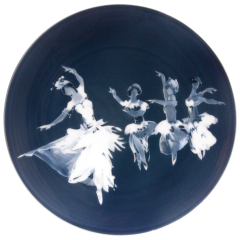Wall-plate: "Ballet Study II", Shape "Glatte Form", Ø 31 cm