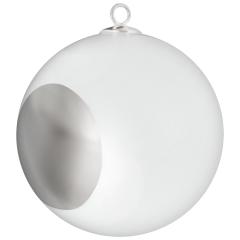 Baumschmuck Kugel, Platinpunkt, Ø 5 cm