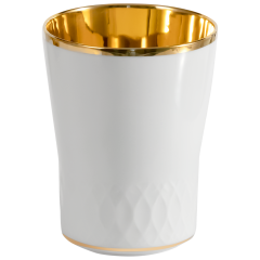 Champagnerbecher, Schwerterrelief, Glanzgold, reich, H 10,5 cm