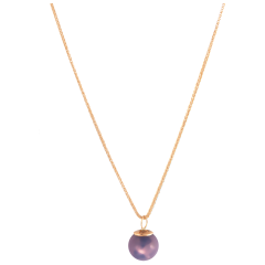 Necklace Pearl Collection Lilac short, 750 rose gold, composed of necklace, length 45 cm, variable eylet at 42 cm and pendant