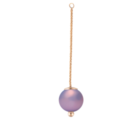 Pendant Pearl Collection Lilac, 750 rose gold, 1 porcelain pearl 12mm