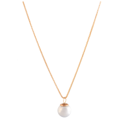 Necklace Pearl Collection Pure White short, 750 rose gold, composed of necklace, length 45 cm, variable eylet at 42 cm, and pendan