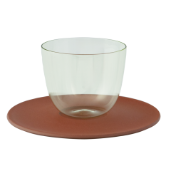 Espressotasse, LOBMEYR, "Alpha light green", Böttgersteinzeug, V 0,1 l