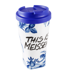 Coffee to go Becher mit Kunststoffdeckel, Form "Nova", Affe und Faultier, V 0,35 l