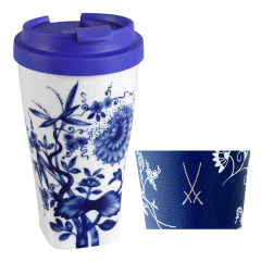 Coffee to go Becher mit Kunststoffdeckel und Manschette, Form "Nova", "The Original", weiß V 0,35 l