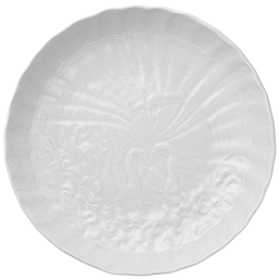 Serving dish, medium, Shape "Swan Service", white, Ø 21,5 cm