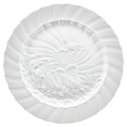 Platzteller, Form "Schwanendessin", Weiß, Ø 32 cm