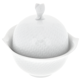 Zuckerdose, Form "Wellenspiel Relief", Weiß, V 0,2 l