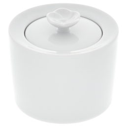 Zuckerdose, Royal Blossom, Weiß, Form "No 41", H 7,5 cm