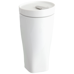 Coffee to go Becher mit Porzellandeckel, Form "Nova", Weiß, V 0,35 l
