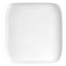 Speiseteller, klein, Form "Nova Relief", Weiß, 26 x 26 cm