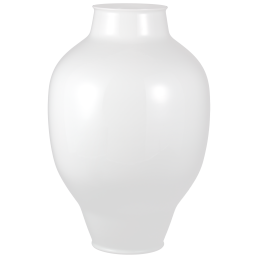 Vase, white, H 56 cm