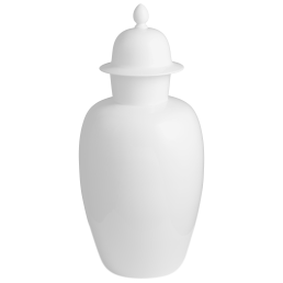 Vase, white, H 53 cm