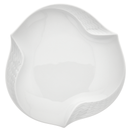 Bowl, Shape "Waves Relief", white, Ø 15,5 cm