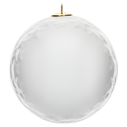 Baumschmuck Kugel Reliefsterne, Weiß, Ø 7 cm