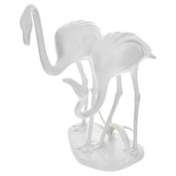 Vogelgruppe Flamingos, Weiß, H 28 cm