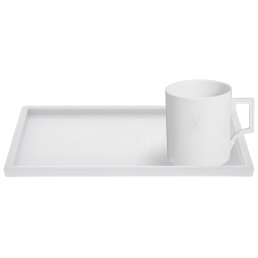 Home office set, 2-pcs, Mug "Berlin", Platter "MEISSEN® Cosmopolitan", white