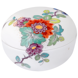 Dose II, Indische Blumenmalerei, Lim. 50, Ø 9 cm