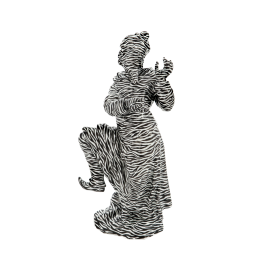 Japaner, tanzend, Meissen Atelier,Zebra Look, Lim., H 15,5 cm