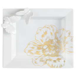 Vide-Poche, "Butterfly Collection" large, "Giant Bloom Gold", 21 x 18 cm