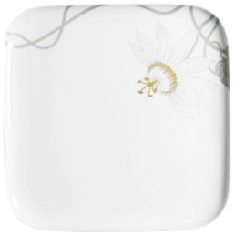 Speiseteller, groß, Form "Nova", Passionsblume, 30 x 30 cm