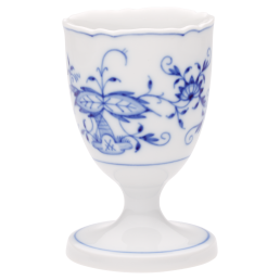 Egg Cup, Shape "New Cutout", Blue Onion, white rim, H 7 cm