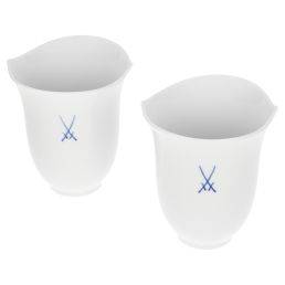 Becher-Set, 2-tlg., Form "Wellenspiel Pur", Markenzeichen Meissen, kobaltblau