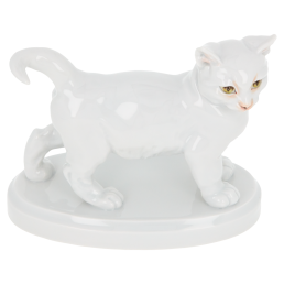 Katze, Bunt staffiert, leicht, H 11 cm