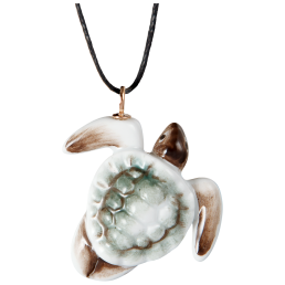 Anhänger "Natur leicht" Vollrelief Schildkröte, 4 x 3,3 cm