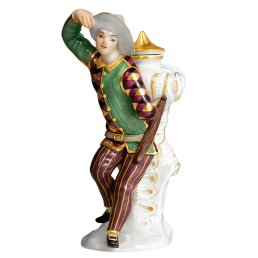 Lastenträger, Bunt und gold staffiert, reich, Limitierte Meisterwerke, H 8 cm