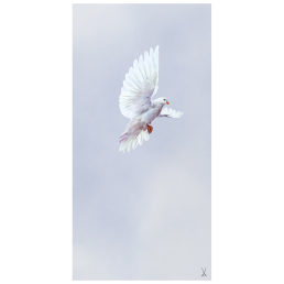 wall painting "Peace Dove", 60 x 30 cm
